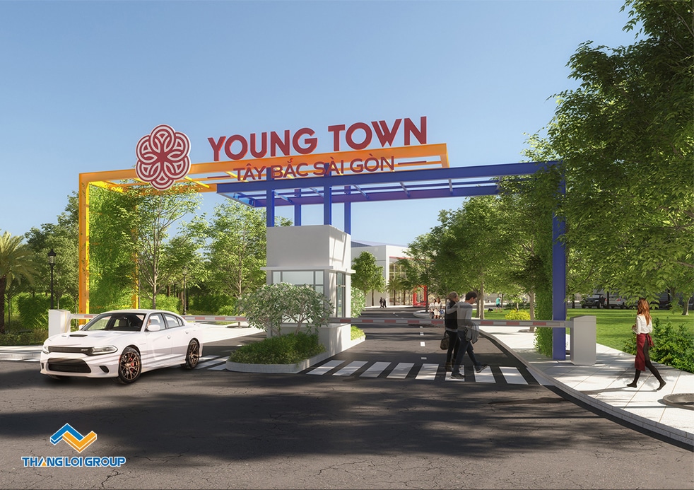 Ảnh 3D cổng chào dự án Young Town