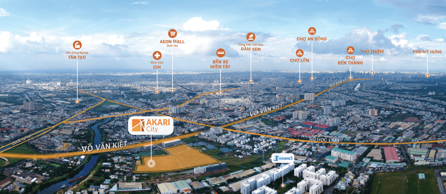 Vị trí dự án Akari City