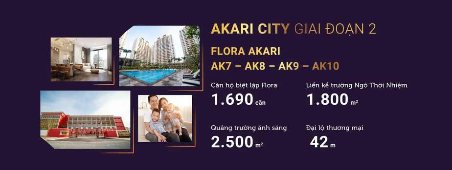 Bảng giá Akari City giai đoạn 2 rơi vào khoảng 45 đến 48 triệu m2