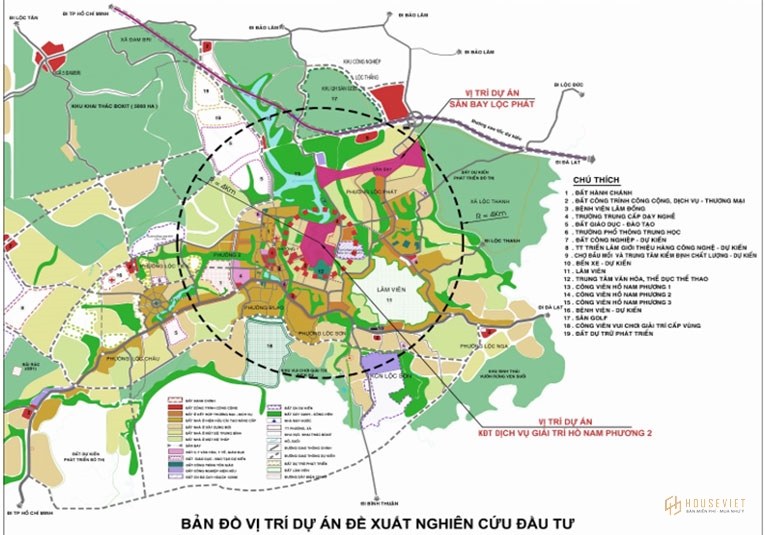Dự án Khu đô thị, dịch vụ, vui chơi hồ Nam Phương 2 - Quy hoạch Hồ Nam Phương Bảo Lộc