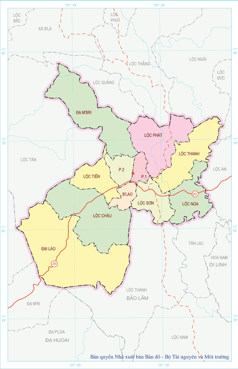 Bản đồ Lộc Nga Bảo Lộc