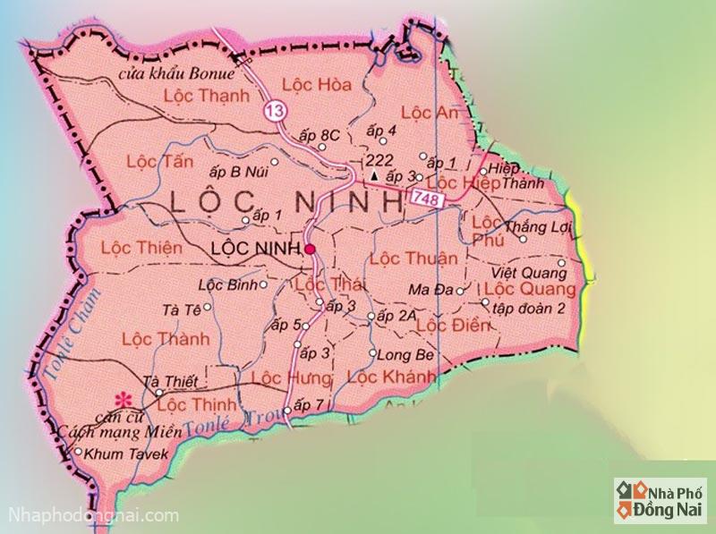 Vị trí vùng đất Lộc Ninh