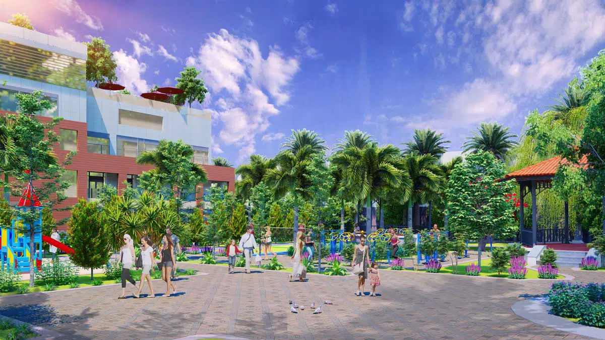Tiện ích công viên tại dự án Khu Đô Thị Lai Uyên Bàu Bàng