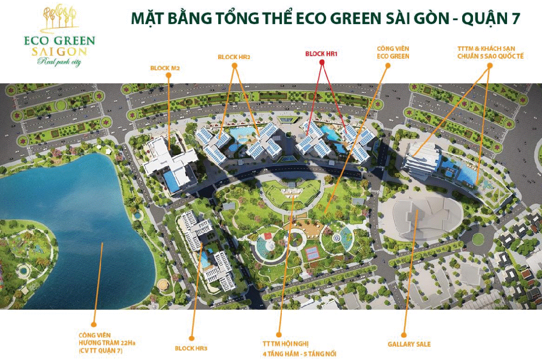 Mặt bằng tổng thể Eco Green Sài Gòn HR2