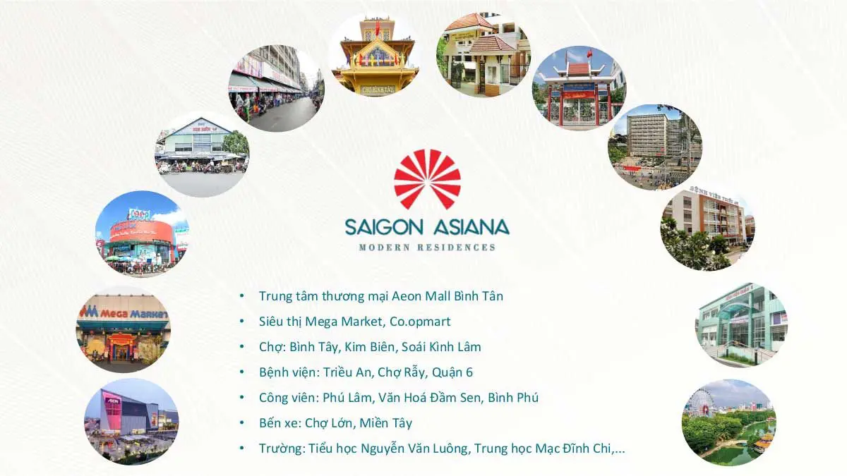 Tiện ích ngoại khu căn hộ Saigon Asiana Quận 6