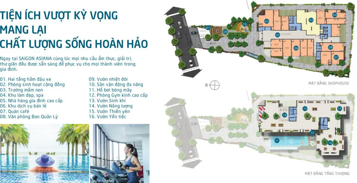 Tiện ích nội khu căn hộ Saigon Asiana Quận 6