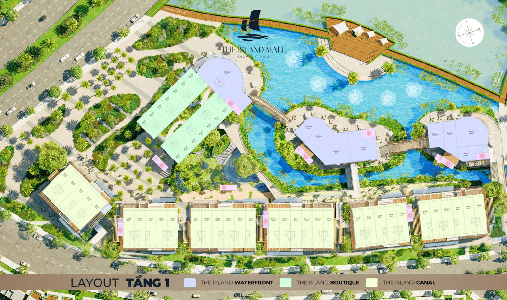 Layout mặt bằng - The island mall ecopark