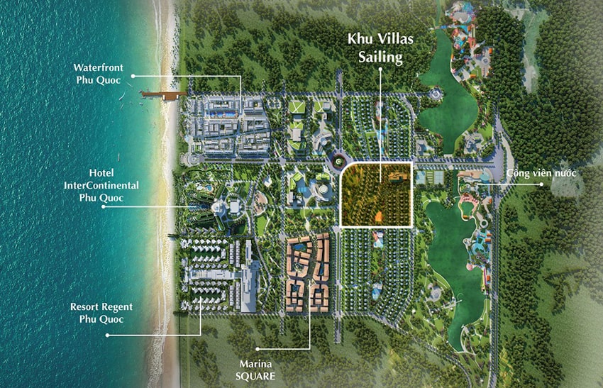 Vị Trí Biệt Thự Sailing Club Villas Phú Quốc