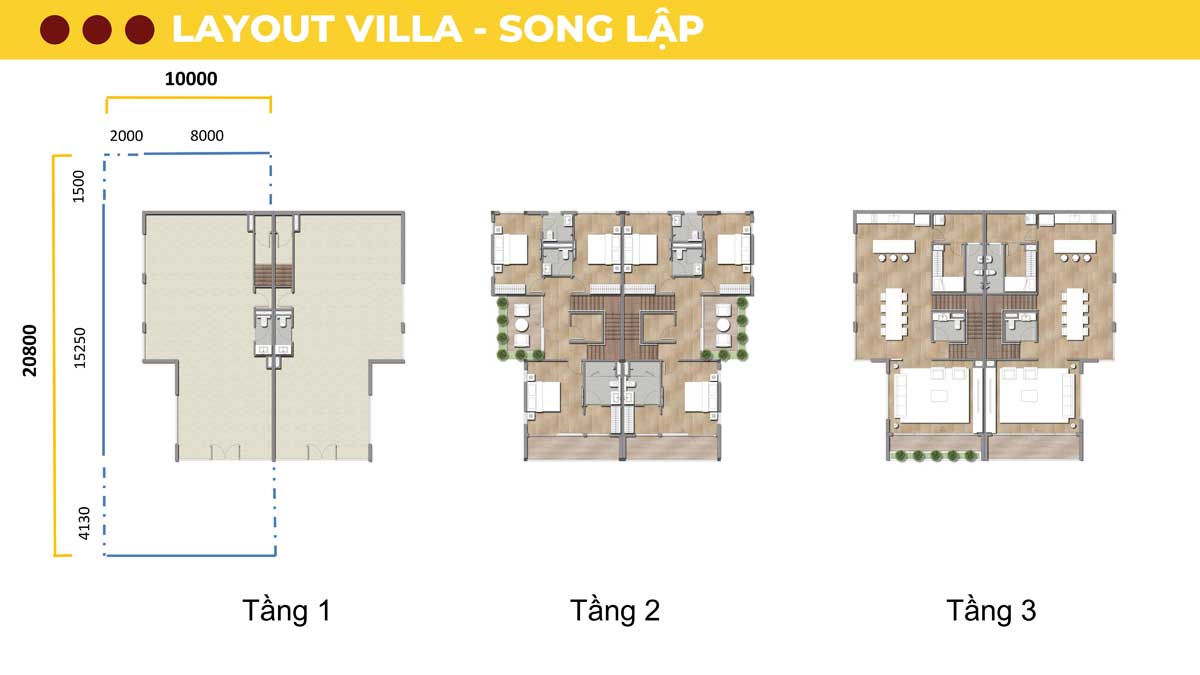 Layout Villa - Song Lập 