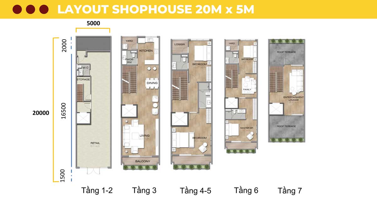 Thiết kế Shophouse Sun Cosmo Residence Đà Nẵng