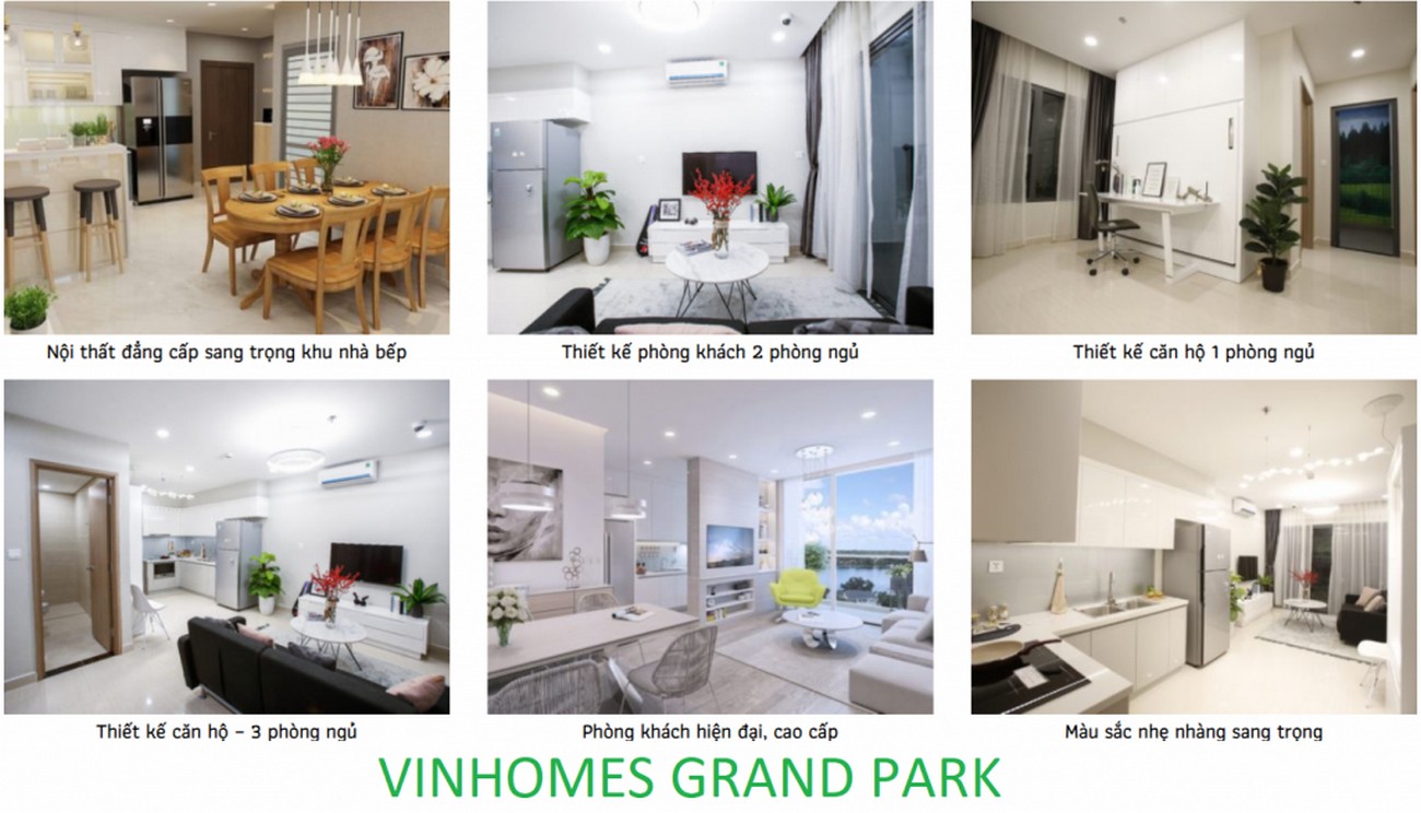 Nhà mẫu dự án căn hộ chung cư Vinhomes Grand Park 